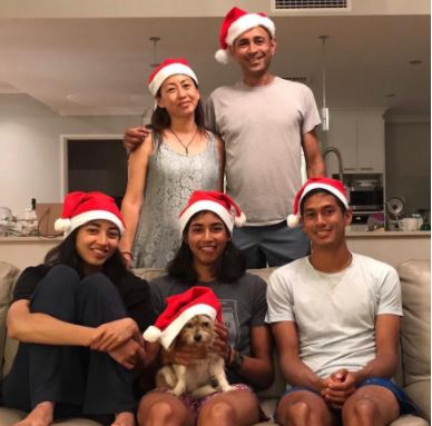 Susan Tan with her husband Devdutt Sharma and kids Astra, Ashwin and Tara Sharma
